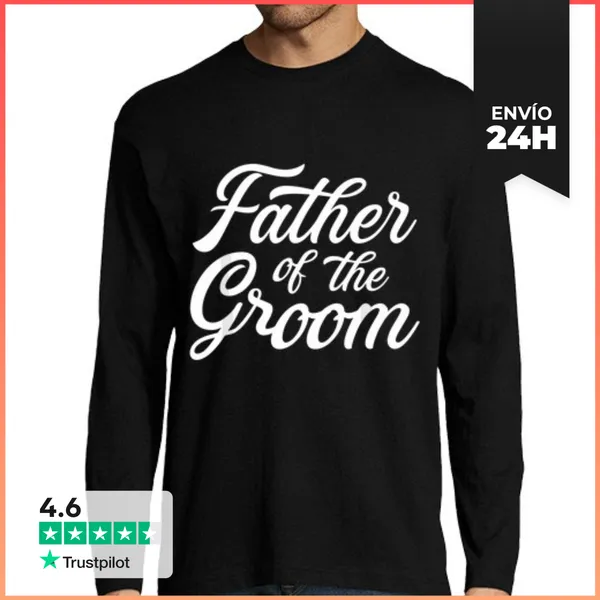 Camiseta Hombre Manga Larga Regalo Para El Padre Del Novio