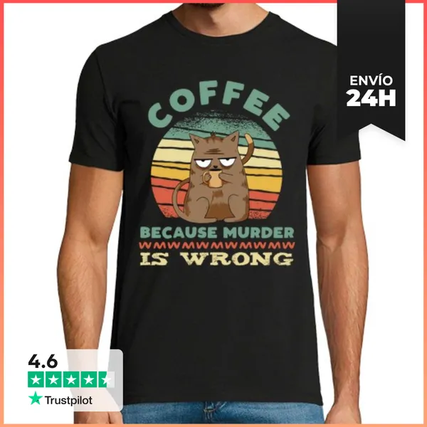 Camiseta Hombre Clásica Café Porque El Asesinato Es Un Regalo I
