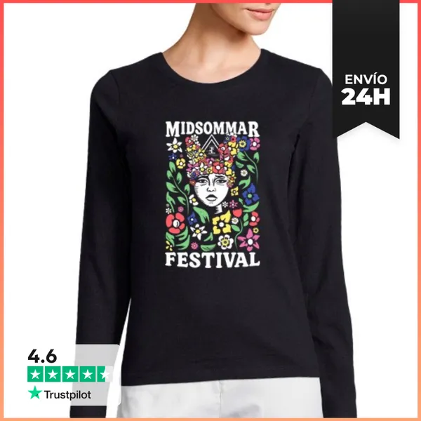 Camiseta Mujer Manga Larga Midsommar Festival LaTostadora