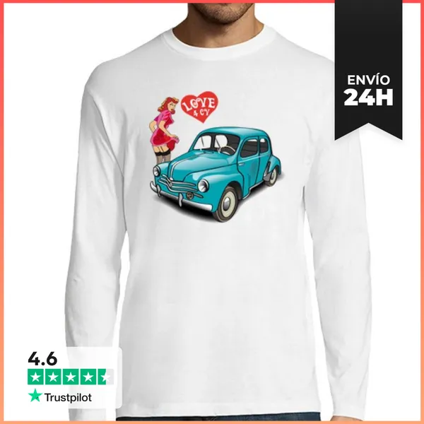 Camiseta Hombre Manga Larga Amor 4cv, Vía Saboya LaTostadora