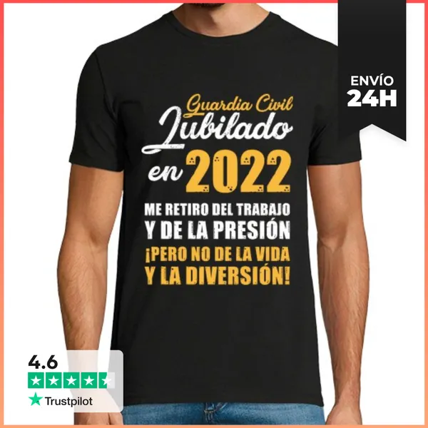 Camiseta Hombre Clásica Guardia Civil Jubilado En 2022