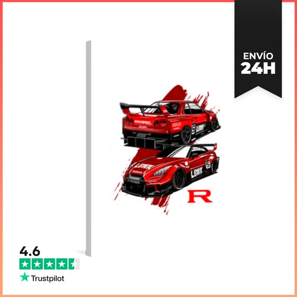 Lienzo Vertical Silhouette GTR LaTostadora