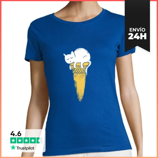 Camiseta Mujer Clásica Cat-hielo LaTostadora