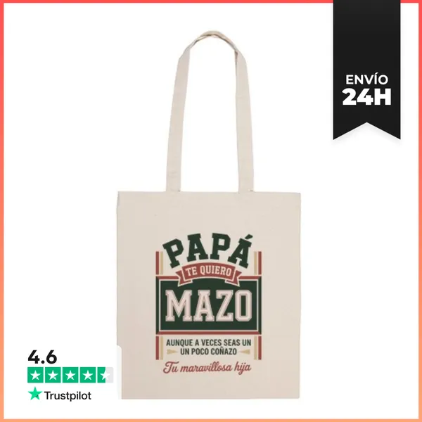 Bolsa De Tela PAPÁ TE QUIERO MAZO Regalo Para Papá Día Del Padre