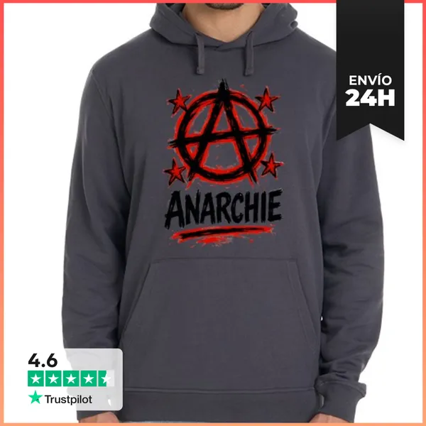 Sudadera Unisex Con Capucha Anarquía - Anar LaTostadora