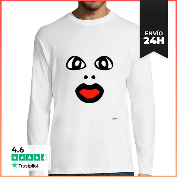 Camiseta Hombre Manga Larga Happy Is Back LaTostadora