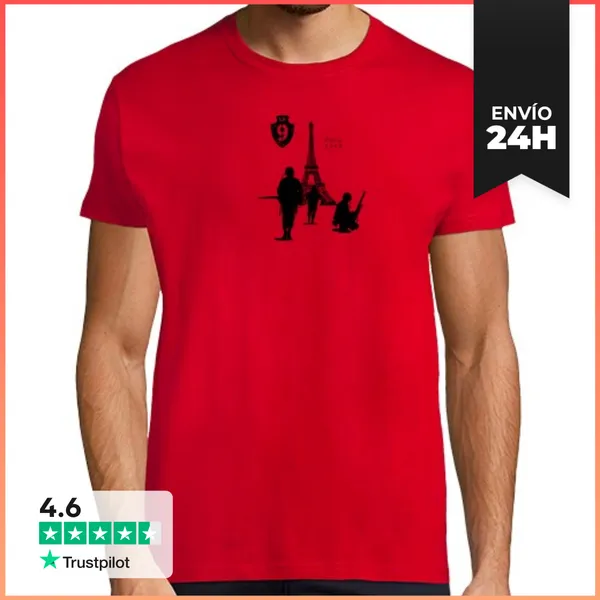 Camiseta Hombre Clásica La Nueve Paris LaTostadora