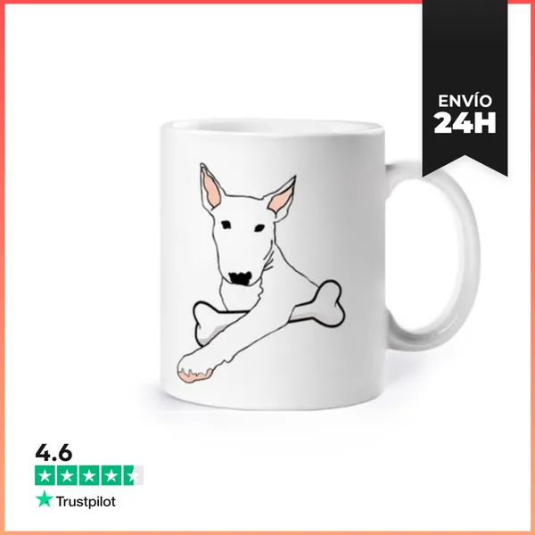 Taza Bull Terrier Hueso LaTostadora