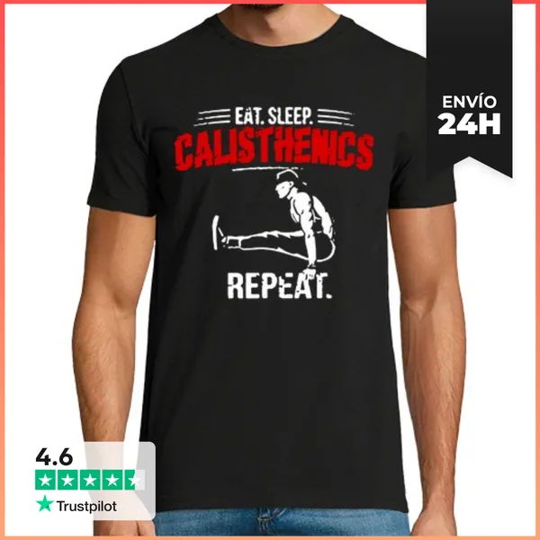 Camiseta Hombre Clásica Camiseta De Entrenamiento De Calistenia