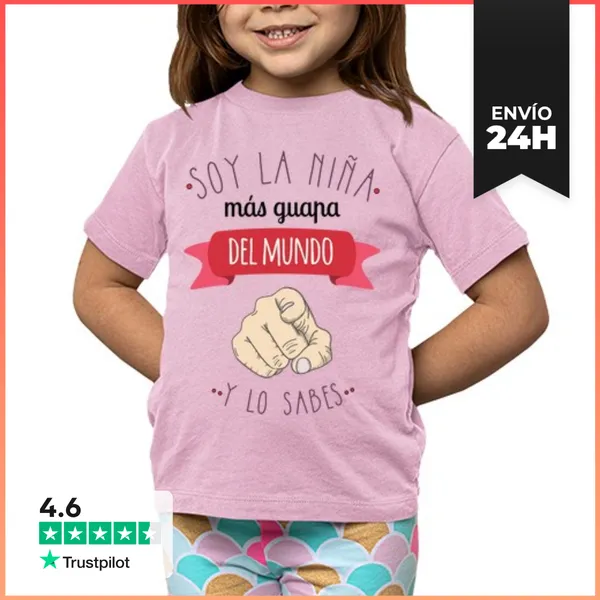 Camiseta Clásica Para Niños La Niña Más Guapa Del Mundo, Y Lo
