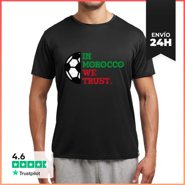 Camiseta Deportiva Hombre In Morocco We Trust LaTostadora