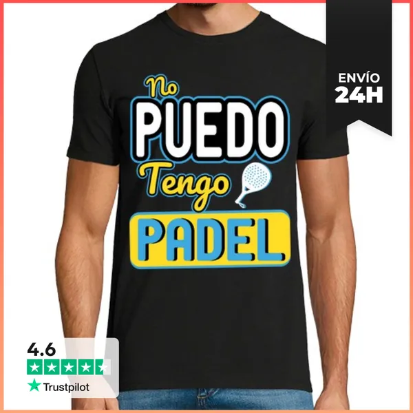 Camiseta Hombre Clásica No Puedo Tengo Pádel LaTostadora