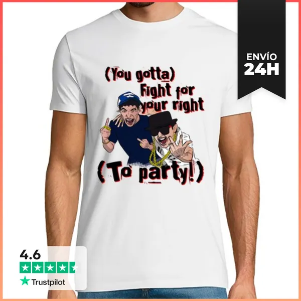 Camiseta Hombre Clásica Fight For Your Right LaTostadora