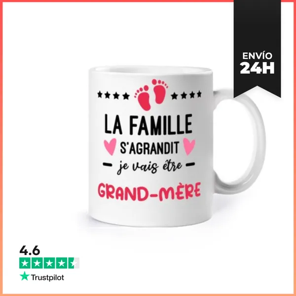 Taza De Anuncio De Embarazo La Familia Está Creciendo