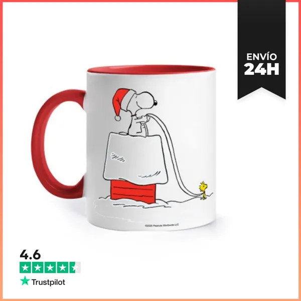Taza De Colores Snoopy And Woodstock Santa Claus LaTostadora