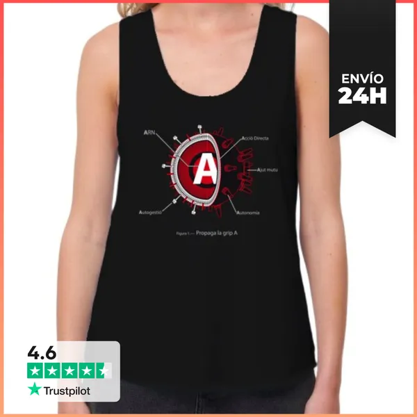 Camiseta Mujer Sin Mangas, Loose Fit Propaga La GRIP A -