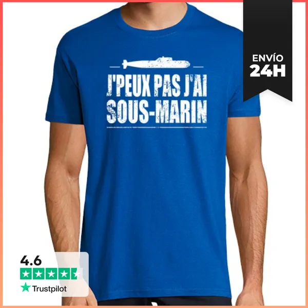 Camiseta Hombre Clásica Jpeux Submarino No Jai LaTostadora