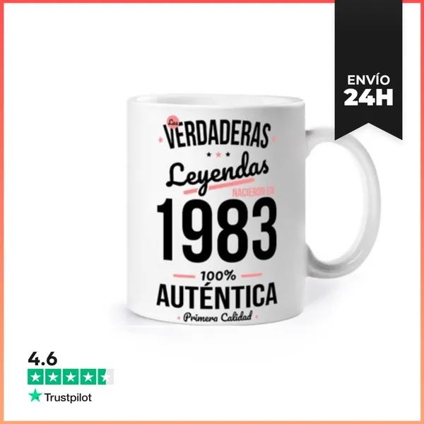 Taza 40 Años - Leyendas 1983 - Auténtica LaTostadora