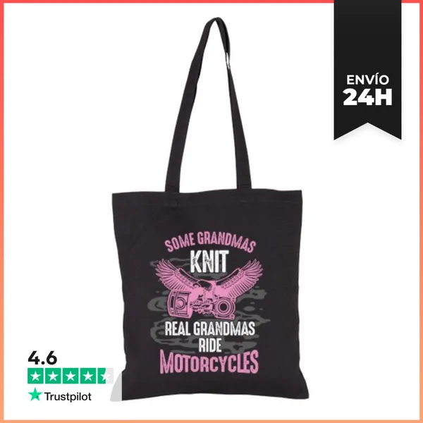 Bolsa De Tela Abuela Motociclista Automovilista LaTostadora