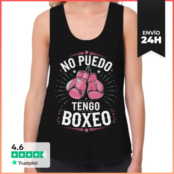 Camiseta Mujer Sin Mangas, Loose Fit No Puedo Tengo Boxeo