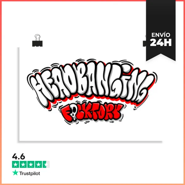 Póster Horizontal Headbanging Graffiti LaTostadora