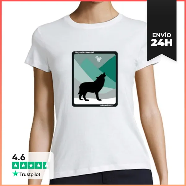 Camiseta Mujer Clásica Invierno Payares Lobo LaTostadora