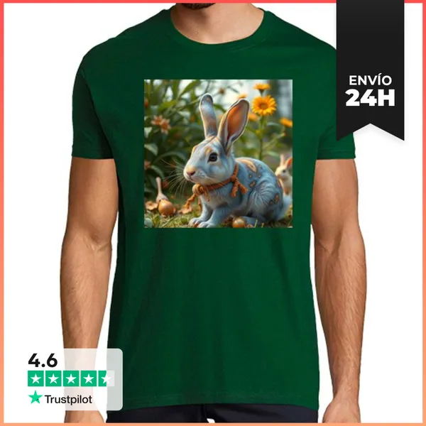 Camiseta Hombre Clásica Conejo LaTostadora