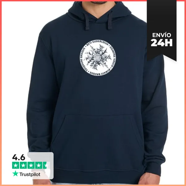 Sudadera Unisex Con Capucha Eguzkilore 6 Neg LaTostadora