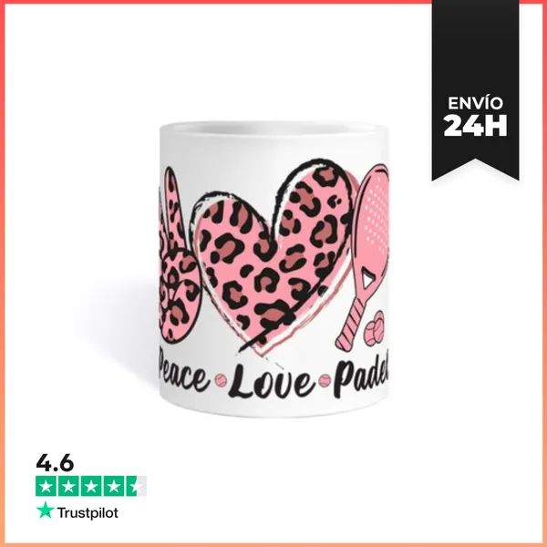 Taza Paz Amor Pádel Madre Jugador De Pádel LaTostadora