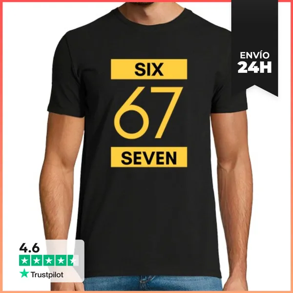 Camiseta Hombre Clásica Seis Siete Meme 6 7 LaTostadora