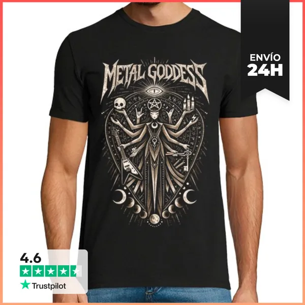 Camiseta Hombre Clásica HEAVY METAL GODDESS LaTostadora