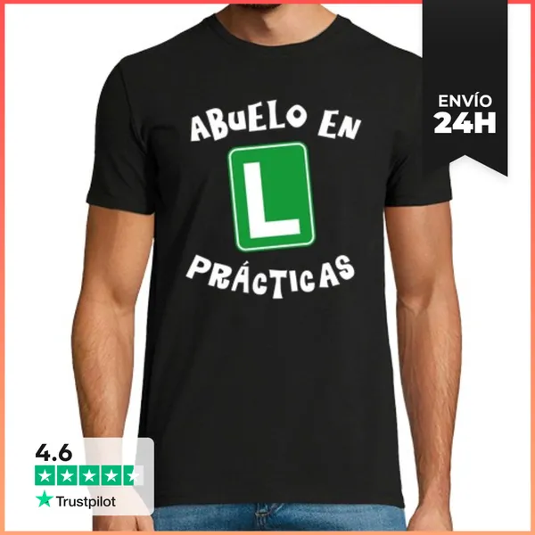 Camiseta Hombre Clásica Divertida Camiseta Abuelo En Practicas.