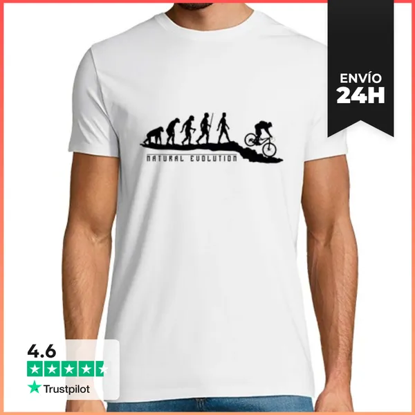 Camiseta Hombre Clásica Natural Evolution MTB LaTostadora