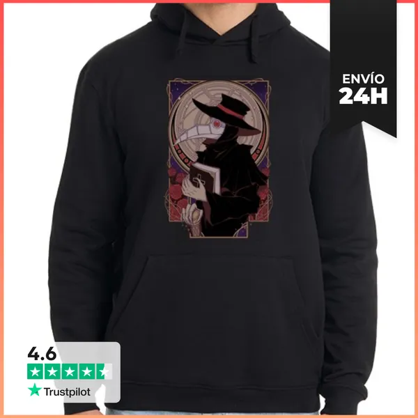 Sudadera Unisex Con Capucha Doctor De La Peste Oscura LaTostadora