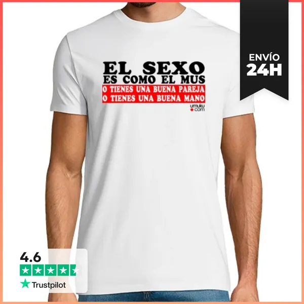 Camiseta Hombre Clásica EL SEXO ES COMO EL MUS LaTostadora