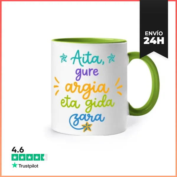 Taza De Colores Aita, Gure Argia Eta Gida Zara LaTostadora