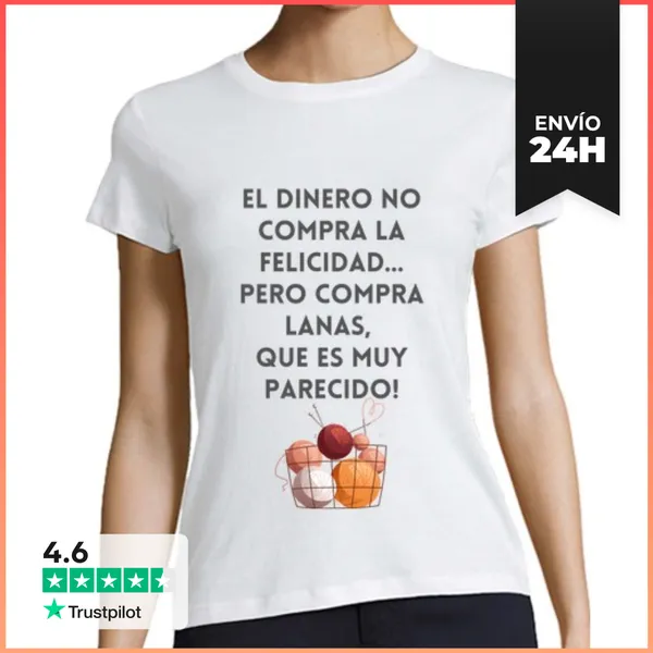 Camiseta Mujer Clásica Frases Para Tejedoras LaTostadora