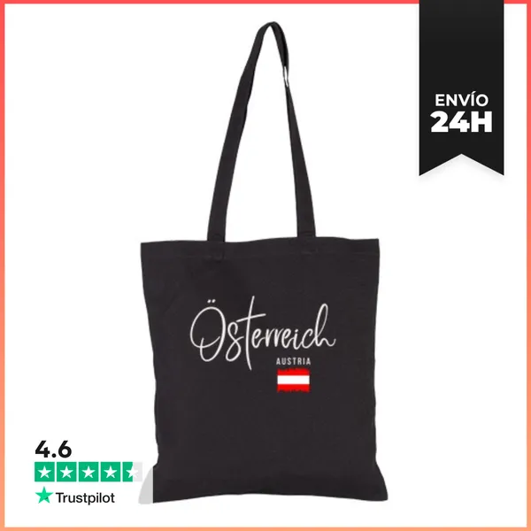 Bolsa De Tela Orgullo Austriaco, Diseño Minimalista Elegante
