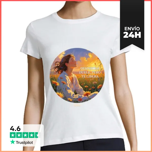 Camiseta Mujer Clásica Despertar Duele, Pero Te Libera
