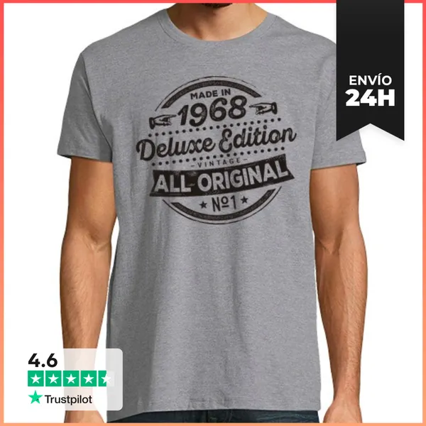 Camiseta Hombre Clásica Made In 1968 Deluxe Edition LaTostadora