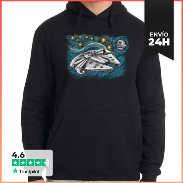Sudadera Unisex Con Capucha Starry Falcon LaTostadora