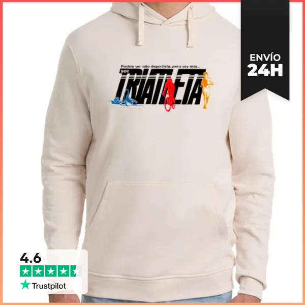 Sudadera Unisex Con Capucha Soy Triatleta LaTostadora