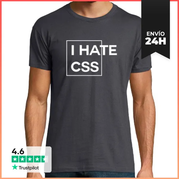 Camiseta Hombre Clásica I Hate CSS LaTostadora