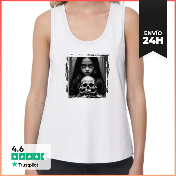 Camiseta Mujer Sin Mangas, Loose Fit Niña De Las Sombras Fc
