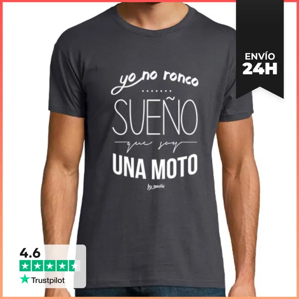 Camiseta Hombre Clásica Yo No Ronco, Sueño Que Soy Una Moto