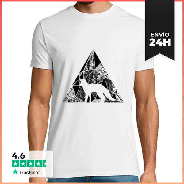Camiseta Hombre Clásica Zorro Del Bosque LaTostadora