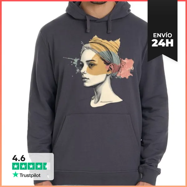 Sudadera Unisex Con Capucha Estilo Antígona Boho Chic Rectitud