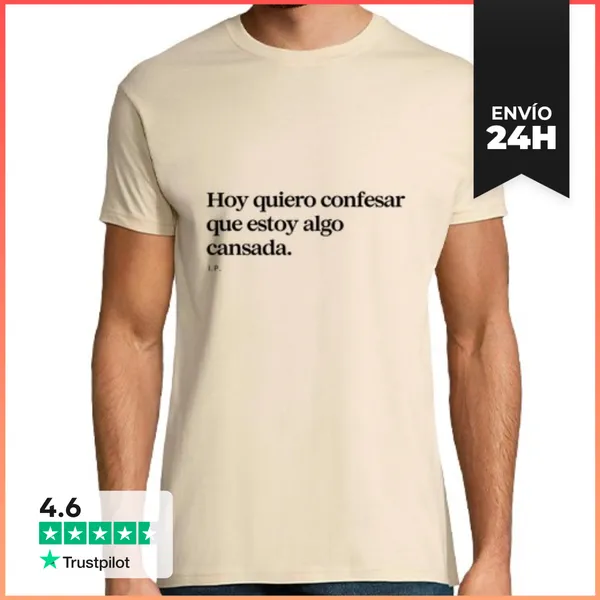 Camiseta Hombre Clásica Hoy Quiero Cofesar - Pantoja - Camiseta