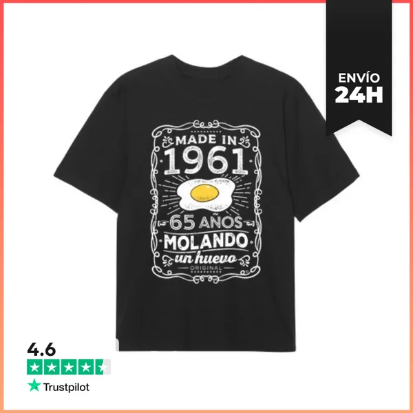 Camiseta Oversize 1961. 65 Años Molando Un Huevo LaTostadora
