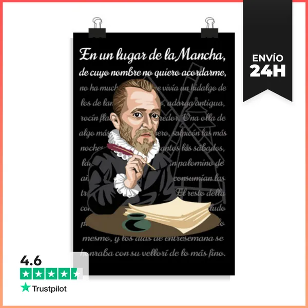 Póster Vertical Cervantes LaTostadora